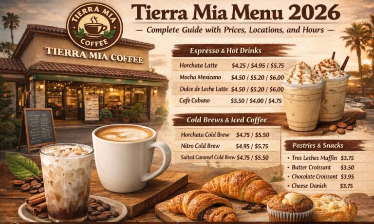 Tierra Mia Menu