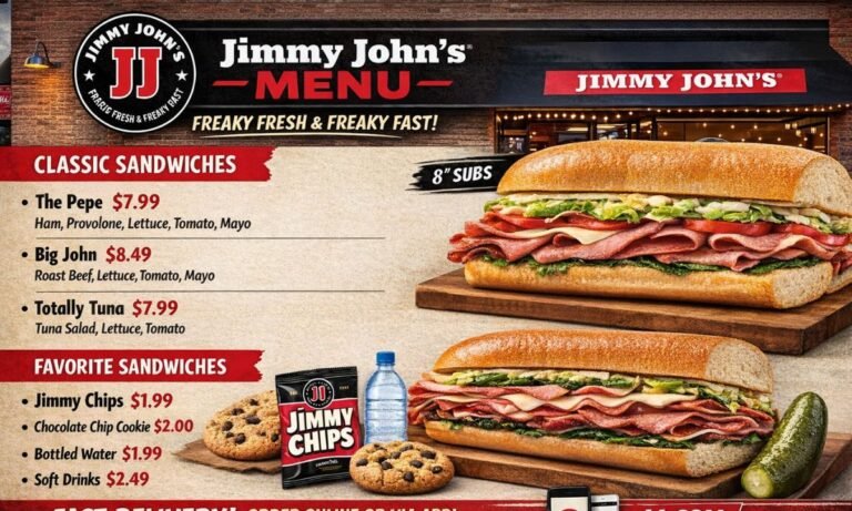 Jimmy John’s Menu with Prices