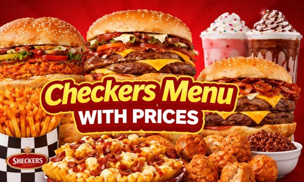 Checker Menu Background Checkers Menu With Prices 2026 Burgers, Fries & Combos Guide