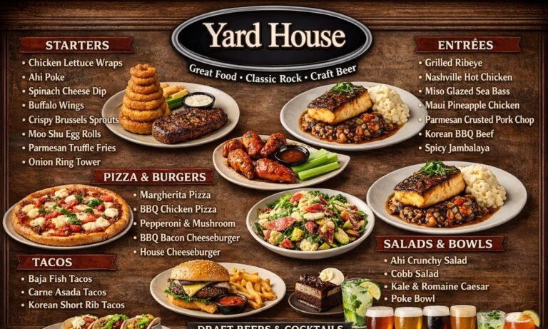 Yard House Menu A Complete Guide to What’s On Offer in 2026