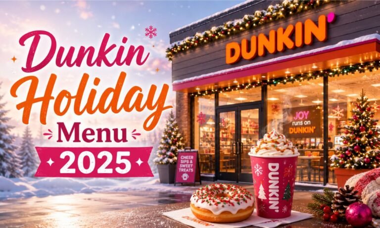 Dunkin Holiday Menu 2025 Festive Drinks & Prices
