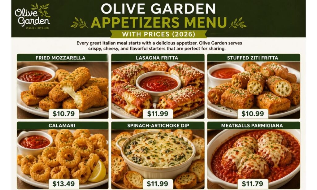 Appetizers Menu with Prices