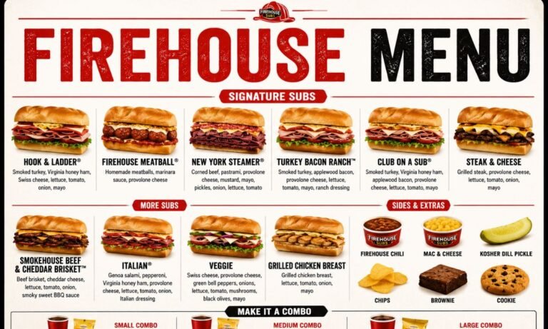 Firehouse Menu with Prices 2026 Complete Guide to Every Item 