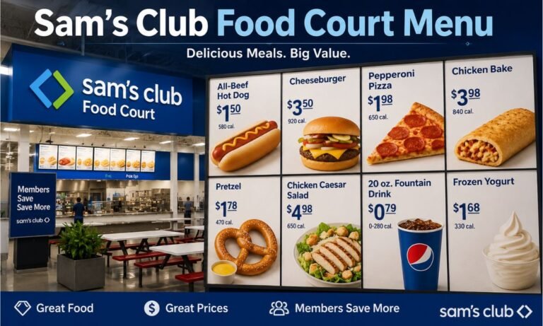 Sam’s Club Food Court Menu 2026 Prices, Hours& Ordering